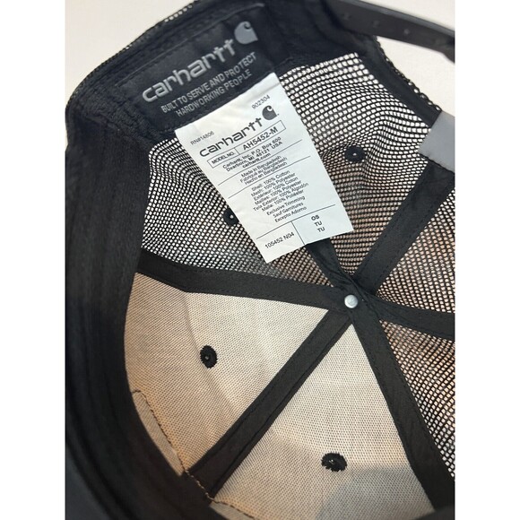 Carhartt Trucker Hat Well Crafted Garments Since 1889 Snapback OSFA Black - Picture 3 of 8